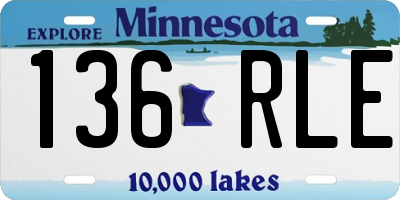 MN license plate 136RLE