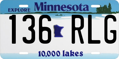 MN license plate 136RLG