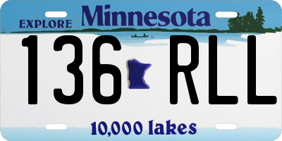 MN license plate 136RLL