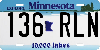 MN license plate 136RLN