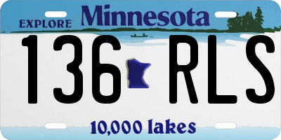 MN license plate 136RLS