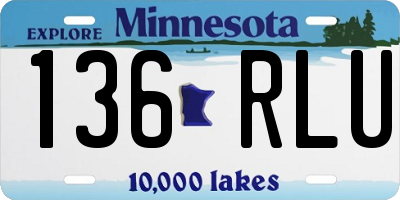MN license plate 136RLU
