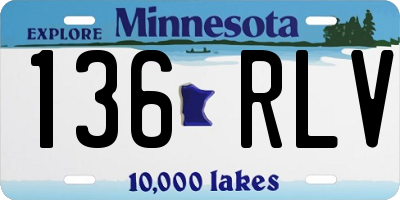 MN license plate 136RLV