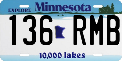 MN license plate 136RMB