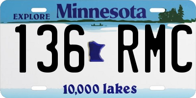 MN license plate 136RMC