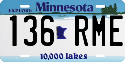 MN license plate 136RME