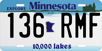 MN license plate 136RMF