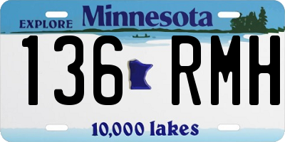 MN license plate 136RMH