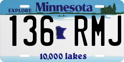 MN license plate 136RMJ