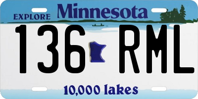 MN license plate 136RML