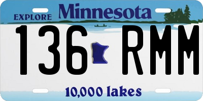 MN license plate 136RMM