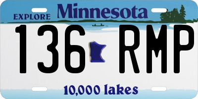 MN license plate 136RMP