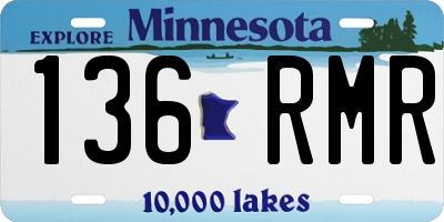 MN license plate 136RMR