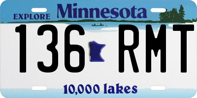 MN license plate 136RMT