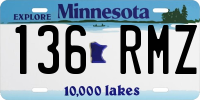 MN license plate 136RMZ