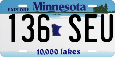 MN license plate 136SEU