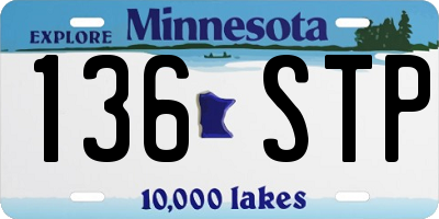 MN license plate 136STP