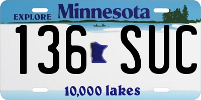 MN license plate 136SUC