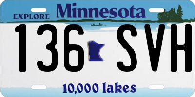 MN license plate 136SVH