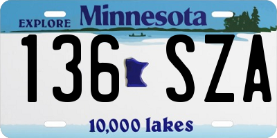 MN license plate 136SZA