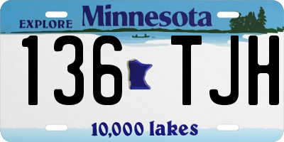 MN license plate 136TJH