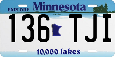 MN license plate 136TJI