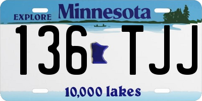 MN license plate 136TJJ