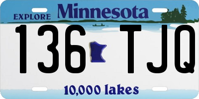 MN license plate 136TJQ