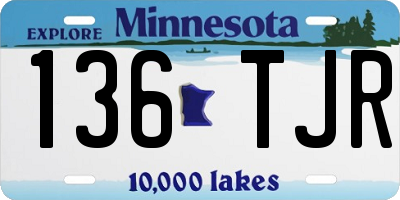 MN license plate 136TJR
