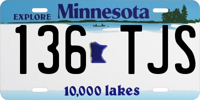 MN license plate 136TJS