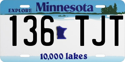 MN license plate 136TJT