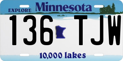 MN license plate 136TJW