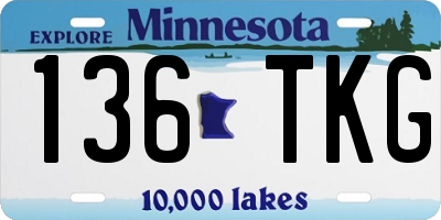 MN license plate 136TKG