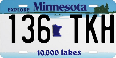 MN license plate 136TKH