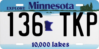 MN license plate 136TKP