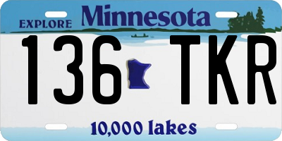 MN license plate 136TKR