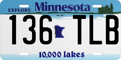 MN license plate 136TLB