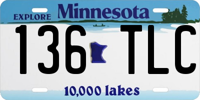 MN license plate 136TLC