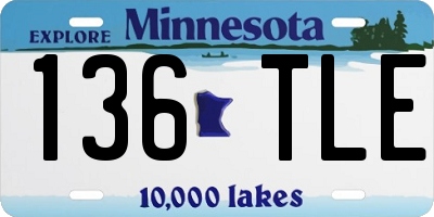 MN license plate 136TLE
