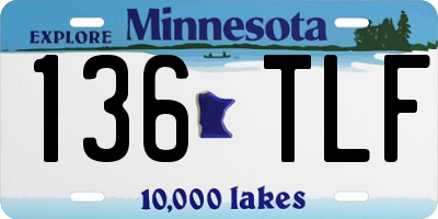 MN license plate 136TLF