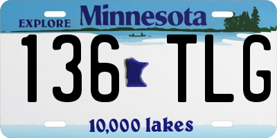 MN license plate 136TLG