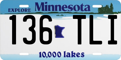 MN license plate 136TLI