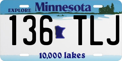 MN license plate 136TLJ