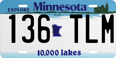 MN license plate 136TLM