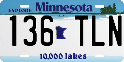 MN license plate 136TLN