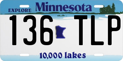 MN license plate 136TLP
