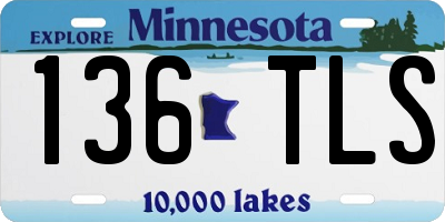 MN license plate 136TLS
