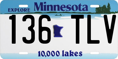 MN license plate 136TLV