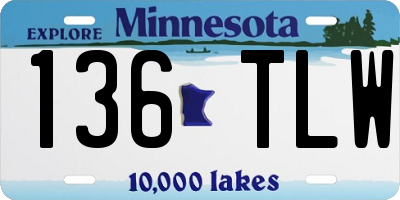 MN license plate 136TLW