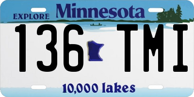 MN license plate 136TMI